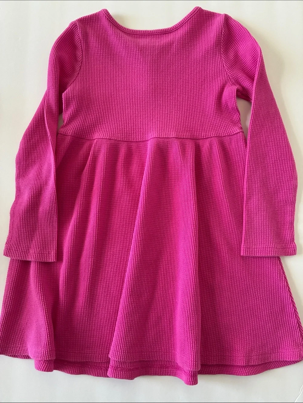 The Children's Place Pink Waffle-Knit Long-Sleeve Dress-4T
